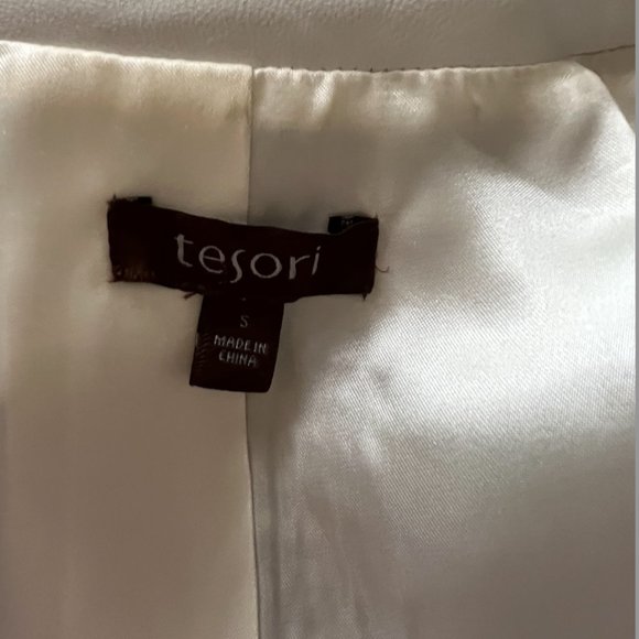 vintage Tesori suit tweeded and leather - Picture 7 of 12